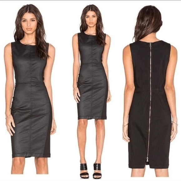 NWT Anthropologie Level 99 Women’s Scarlet Zip Back Dress Midi Bodycon XS - Picture 1 of 15